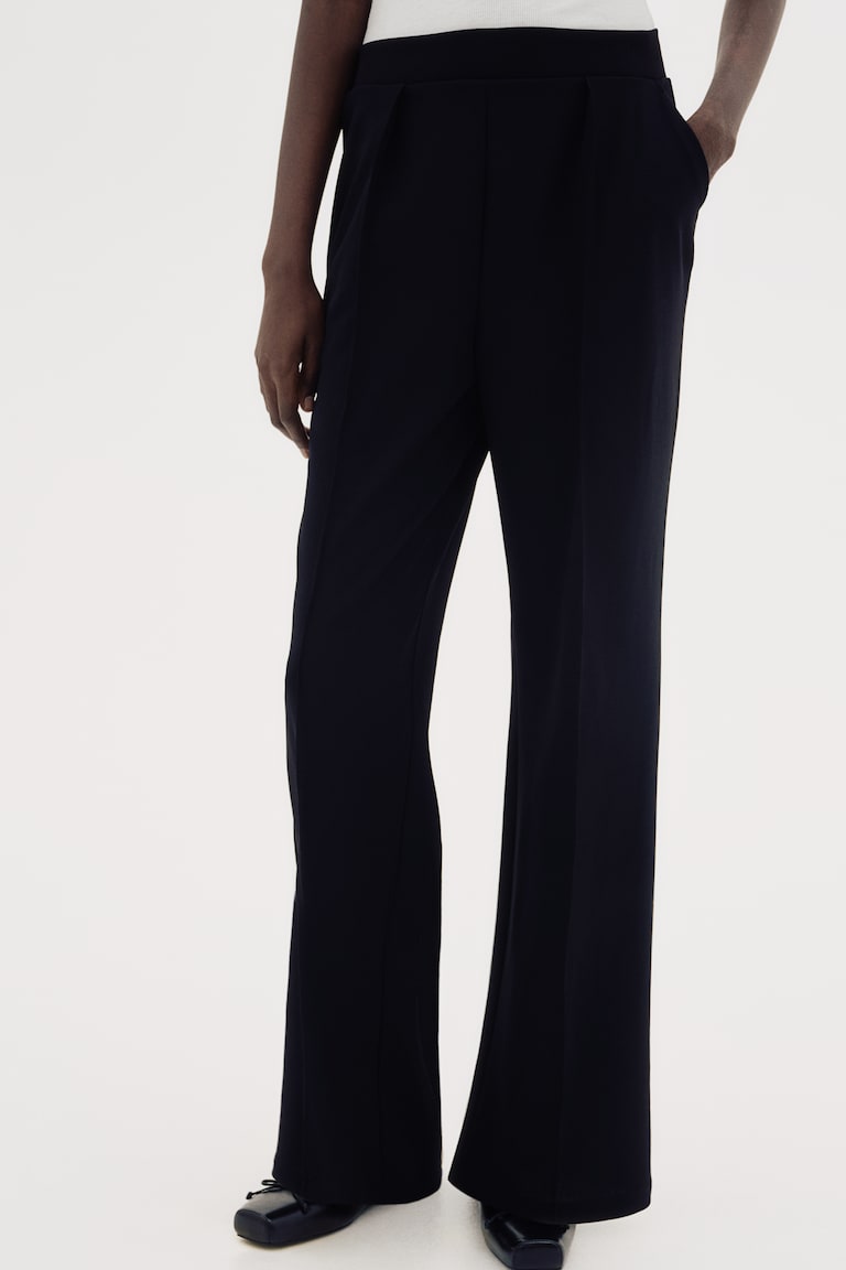H&M Pantalón De Vestir De Talle Alto - Negro - MUJER