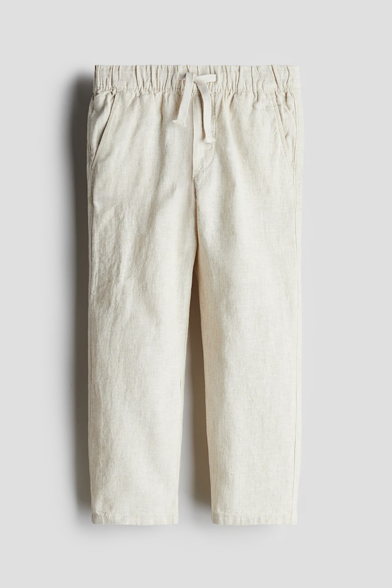 H&M Pantalón En Mezcla De Lino - Beige Claro - NIÑOS