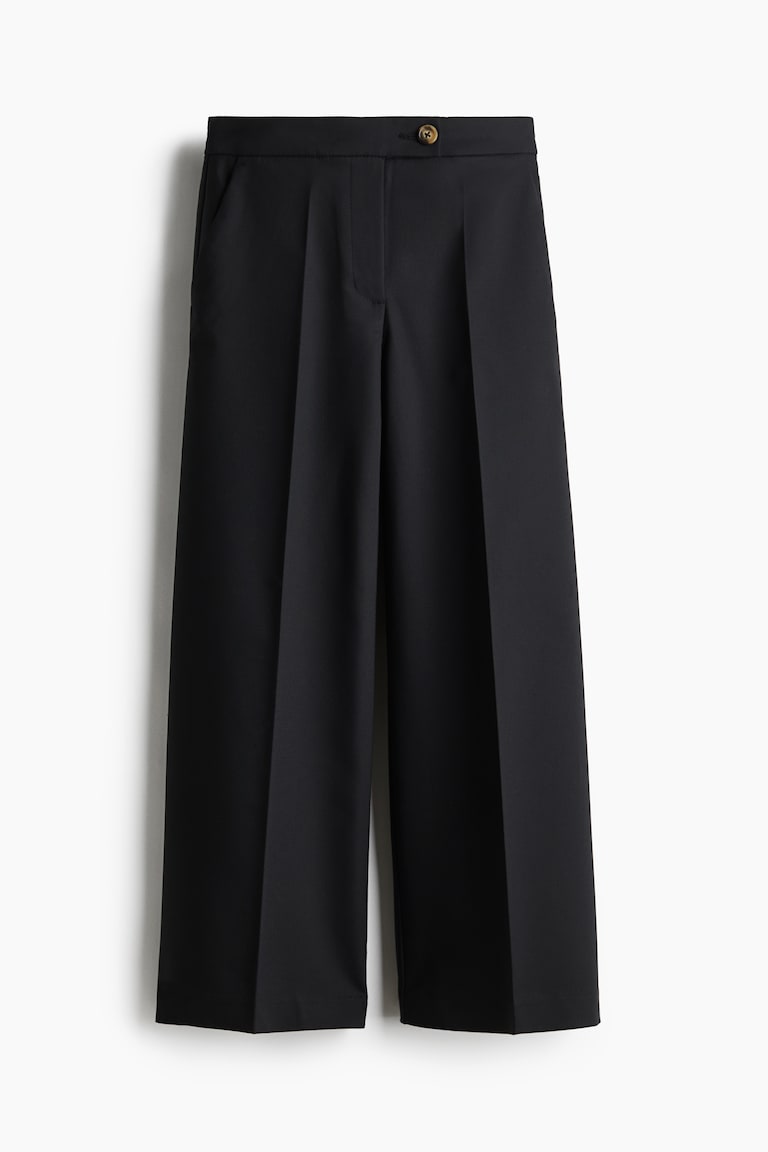 H&M Pantalón Sastre Amplio - Azul Marino - MUJER