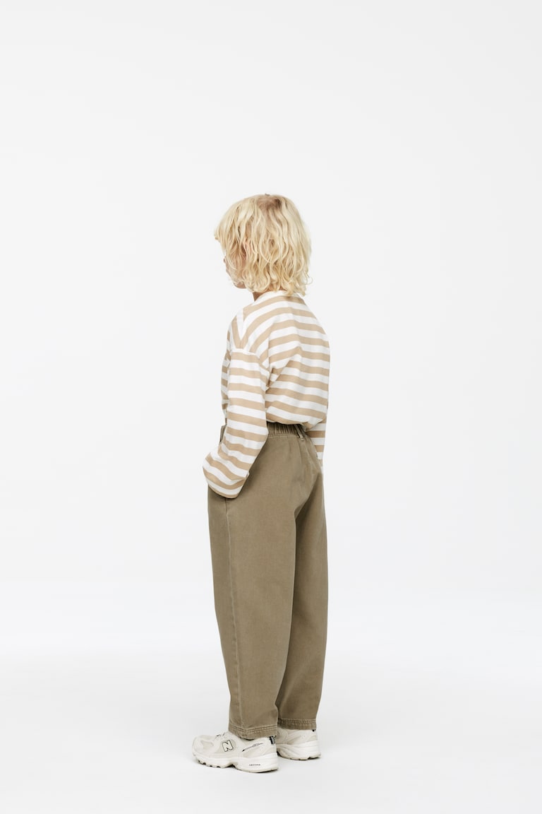 H&M Pantalones Chino Holgados - Verde Caqui - NIÑOS