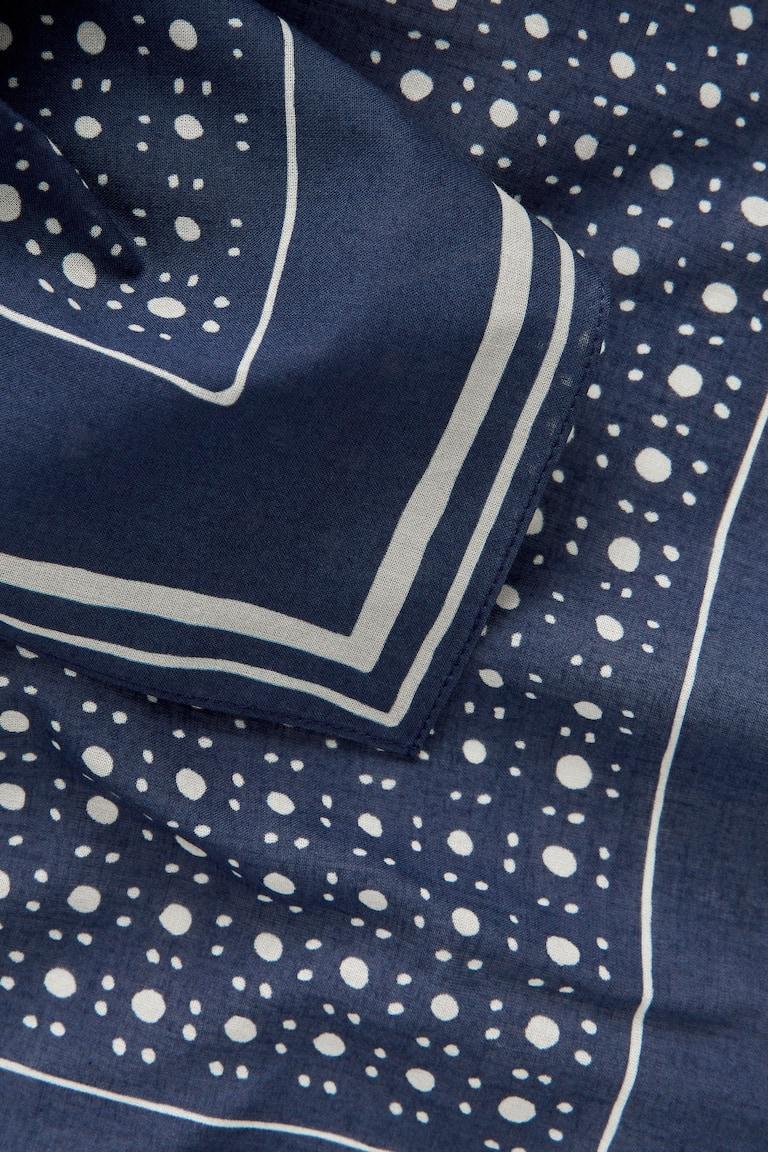 H&M Pañuelo Estampado - Azul - MUJER