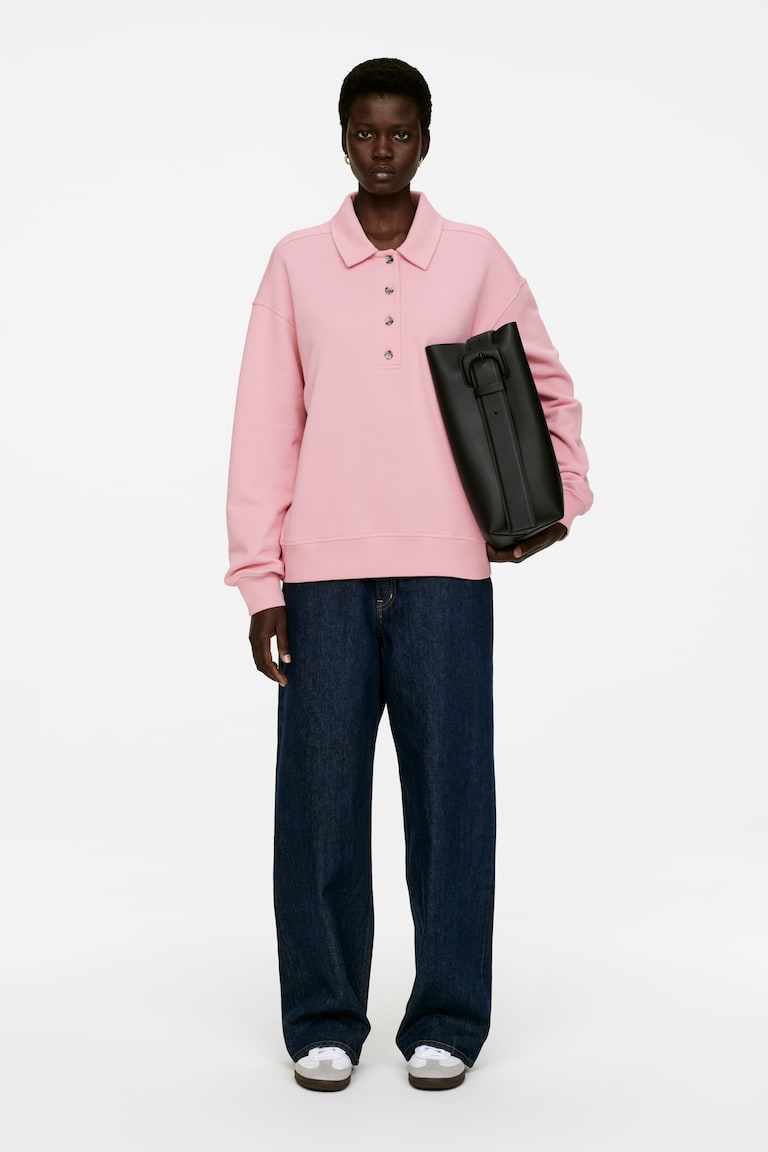 H&M Polo De Rizo Francés - Azul Brillante - MUJER