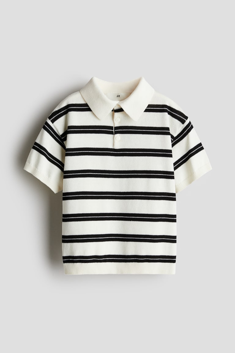 H&M Polo En Punto De Algodón - Beige - NIÑOS