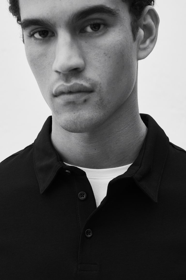 H&M Polo Slim Fit - Blanco - HOMBRE