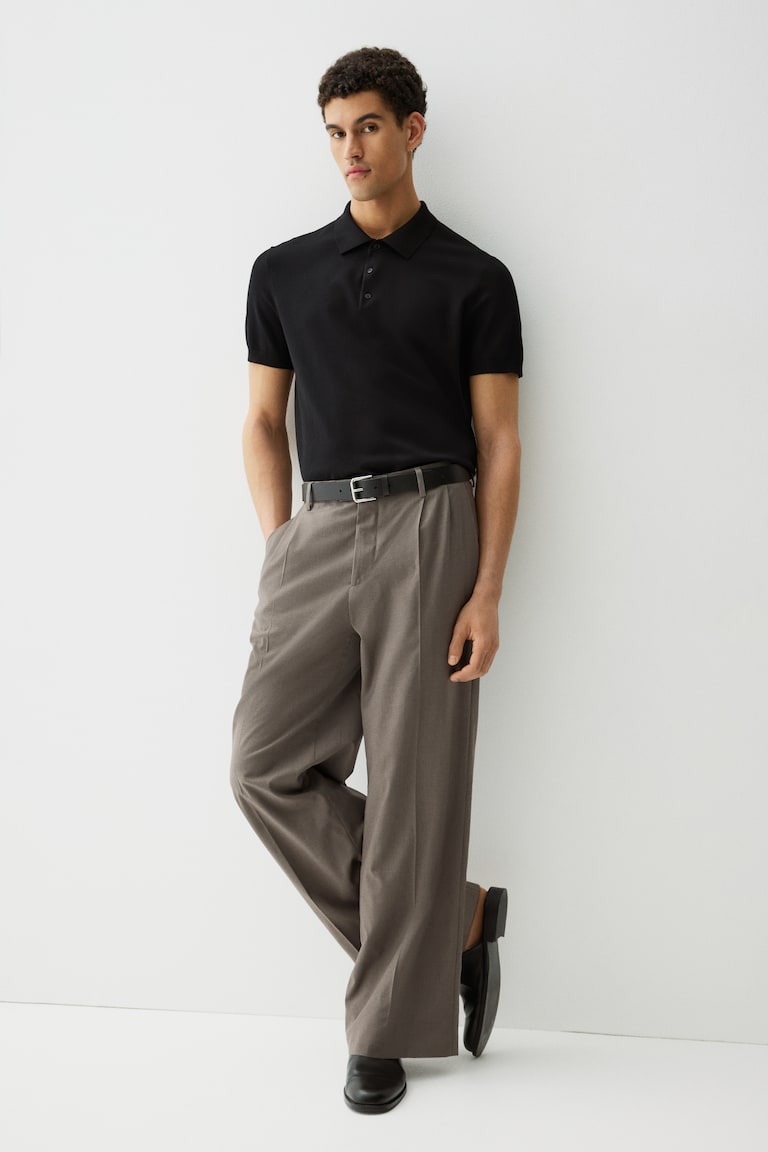H&M Polo Slim Fit - Negro - HOMBRE
