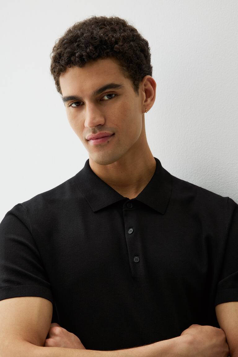 H&M Polo Slim Fit - Verde Salvia - HOMBRE