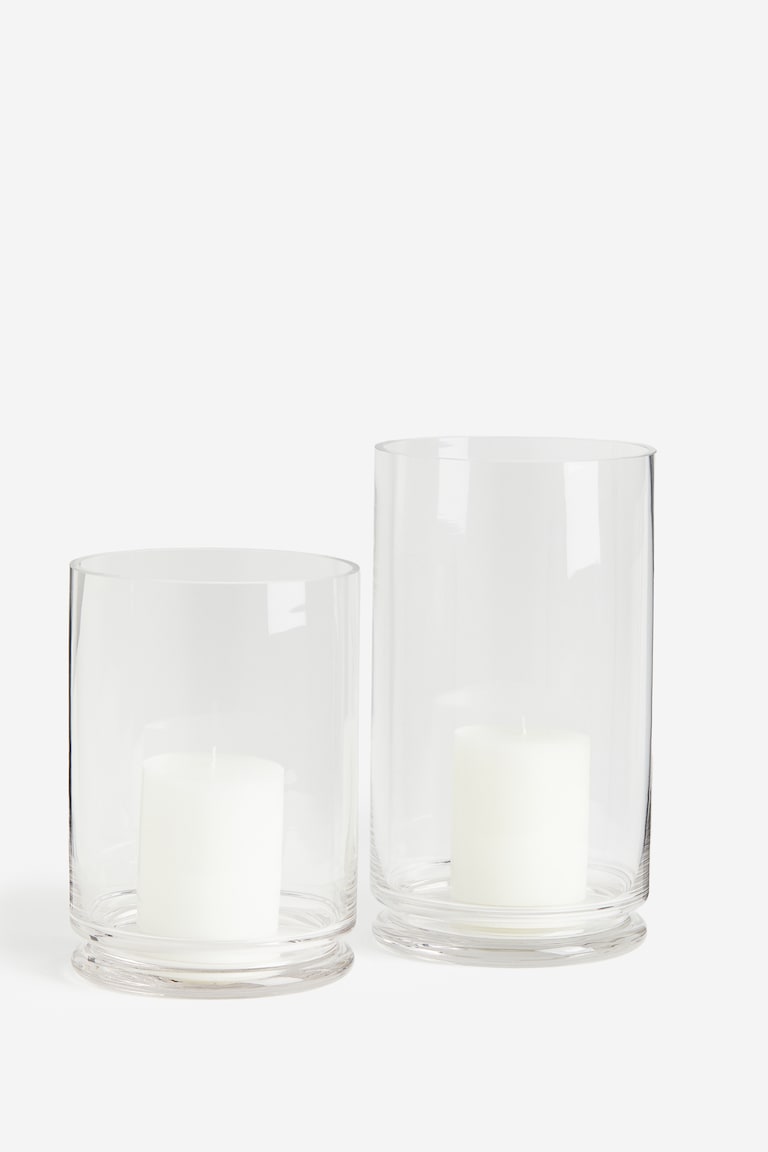 H&M Portavelas Grande De Vidrio - Verde - HOME