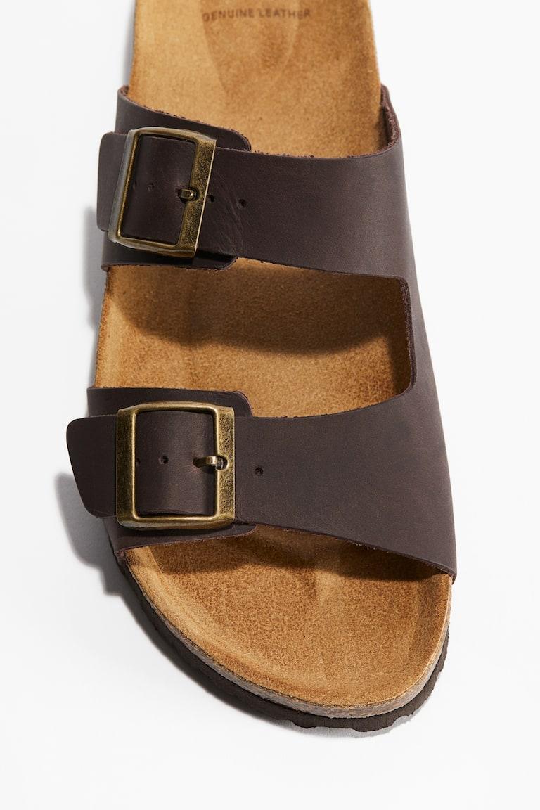 H&M Sandalias De Piel - Marrón - HOMBRE