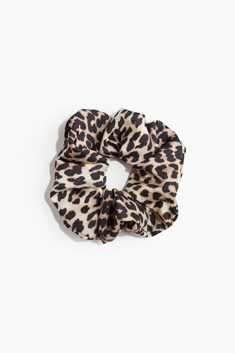 H&M Scrunchie grande - Negro/Estampado paisley - MUJER