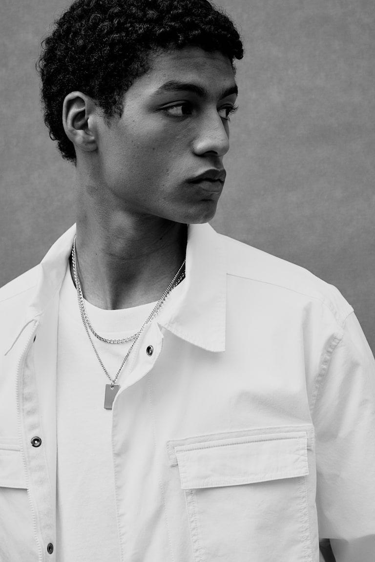 H&M Sobrecamisa Cargo Regular Fit - Crema - HOMBRE