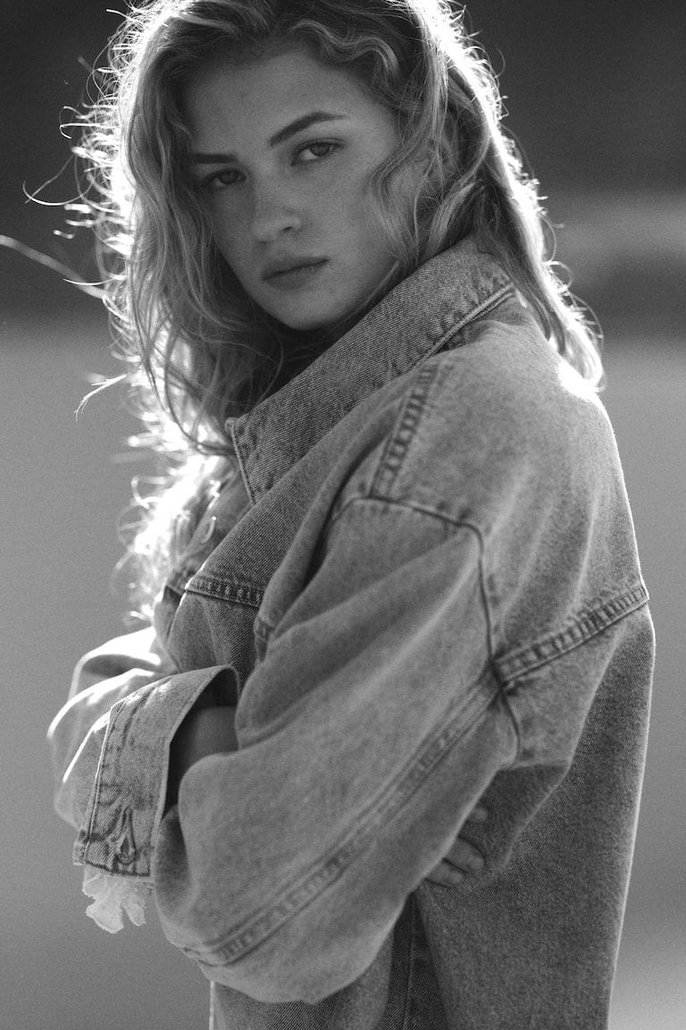 H&M Sobrecamisa de sarga - Verde claro - MUJER