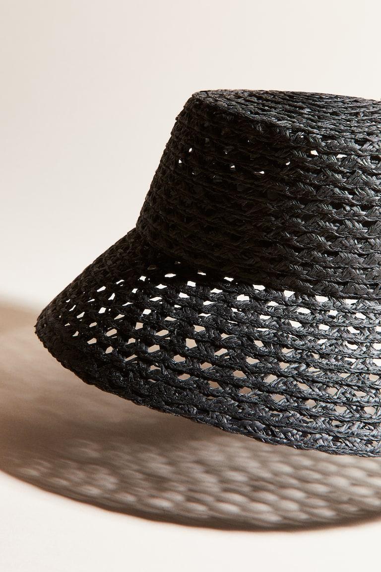 H&M Sombrero de paja - Negro - MUJER