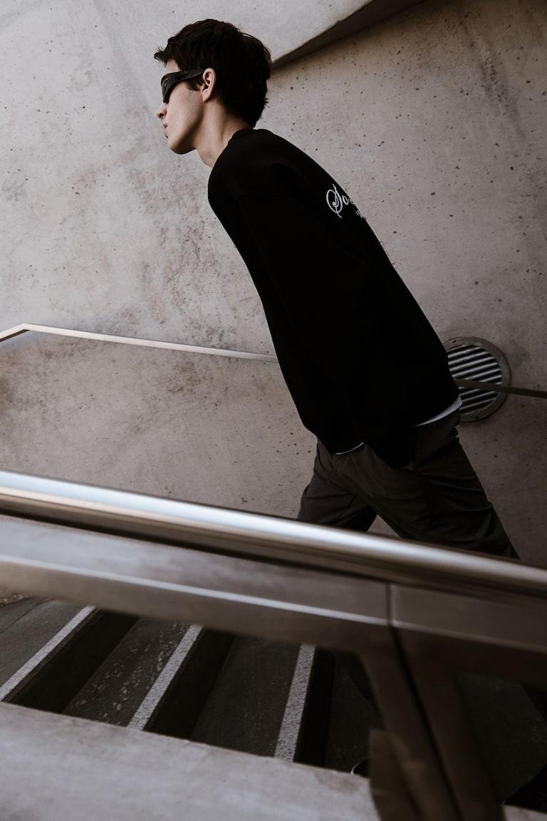 H&M Sudadera Bordada - Crema - HOMBRE