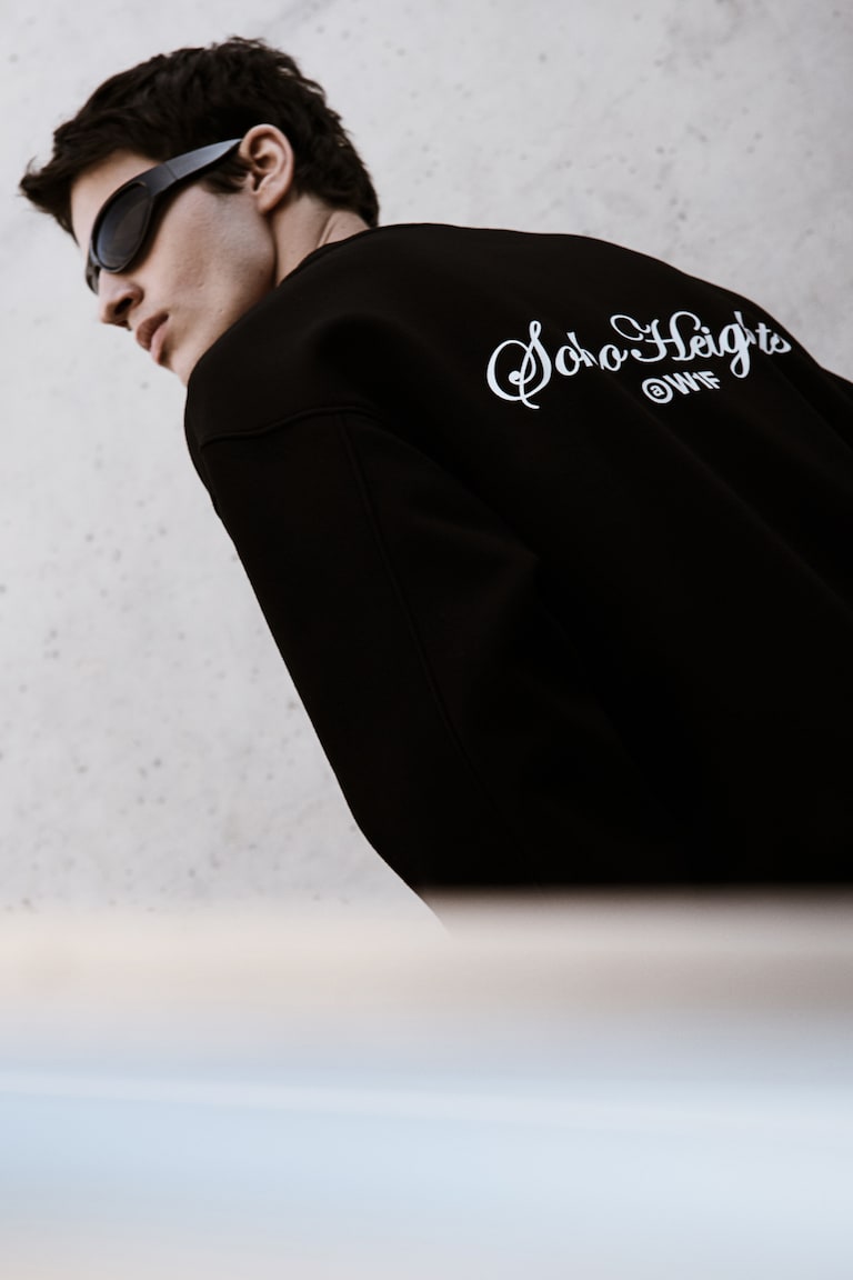 H&M Sudadera Bordada - Negro/Soho - HOMBRE