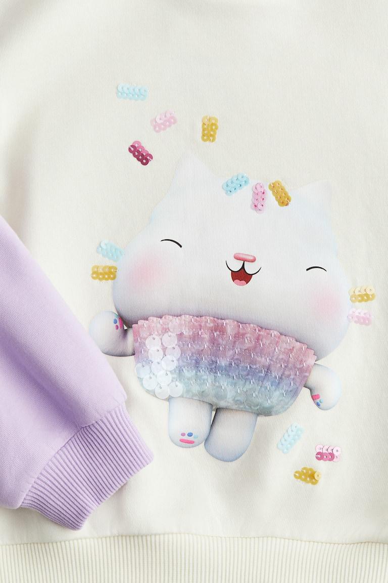 H&M Sudadera Con Motivo - Lila Claro/Frozen - NIÑOS