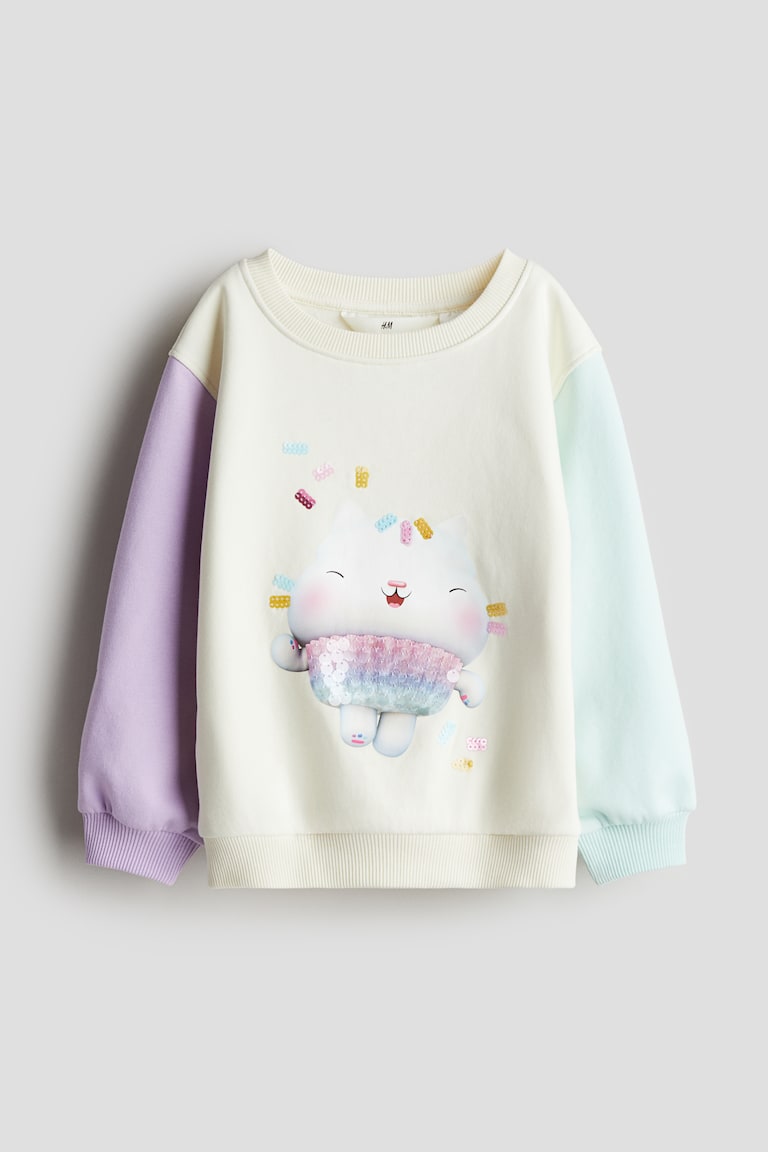 H&M Sudadera con motivo - Lila claro/Frozen - NIÑOS