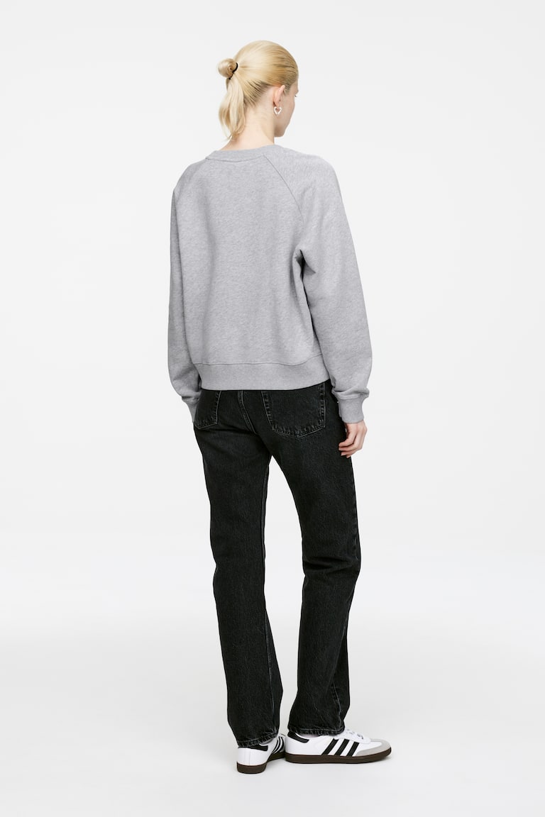 H&M Sudadera De Rizo Francés - Gris Jaspeado - MUJER