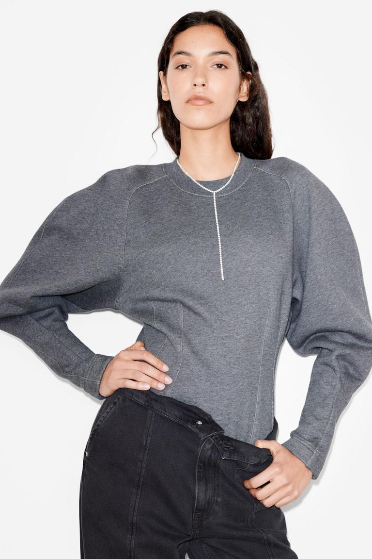 H&M Suéter Escultural - Gris - MUJER