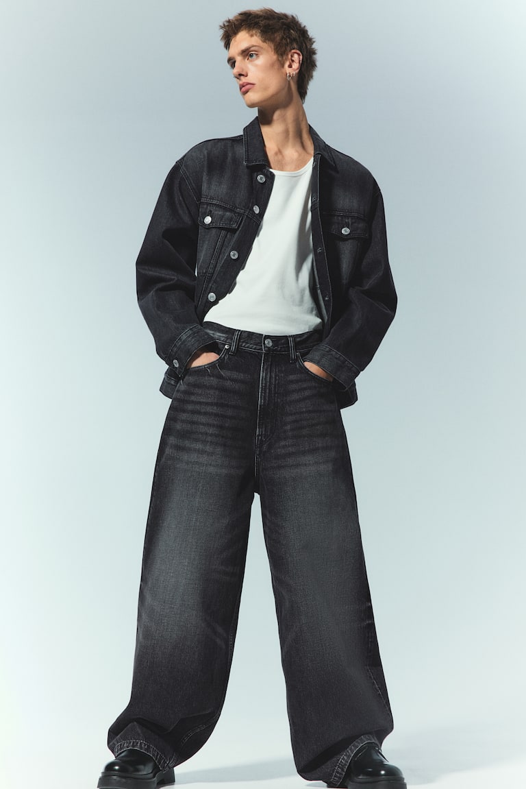 H&M Super Baggy Jeans - Azul denim oscuro - HOMBRE