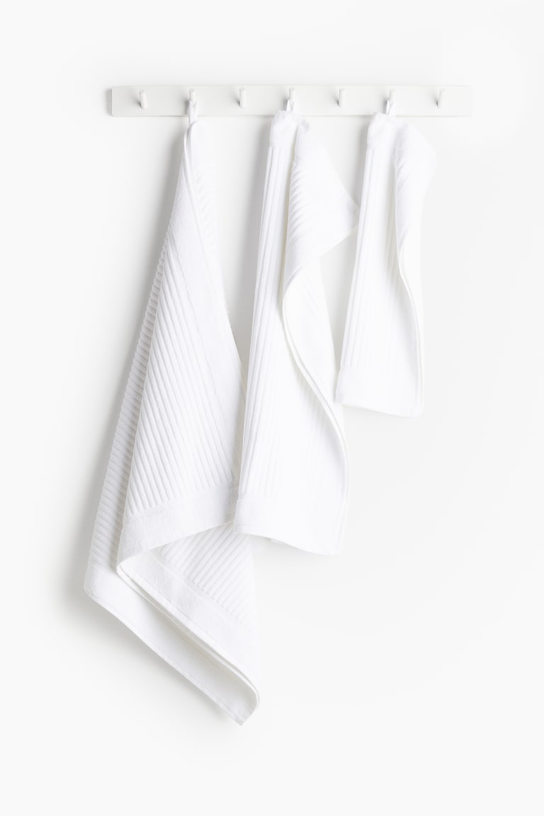 H&M Toalla De Mano En Algodón Rizado - Negro - HOME