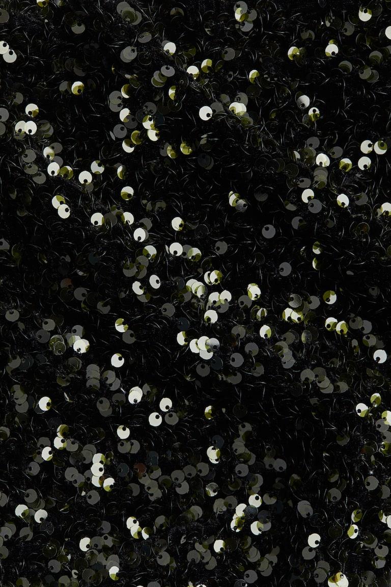 H&M Top Bandeau De Lentejuelas - Negro - MUJER