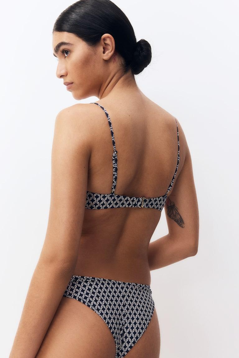 H&M Top De Bikini - Azul Marino/Estampado - MUJER
