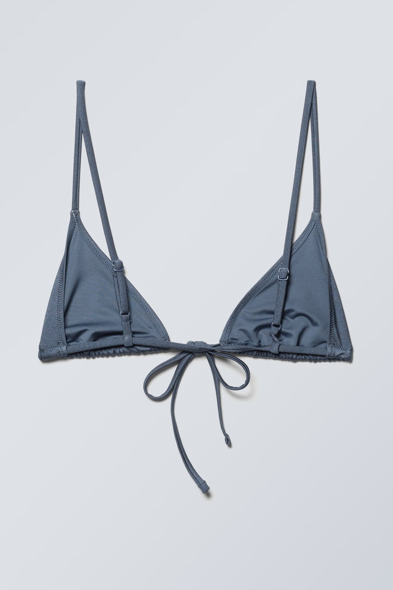 H&M Top De Bikini Triangular - Azul Oscuro - MUJER