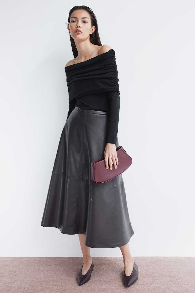 H&M Top off-the-shoulder - Negro - MUJER