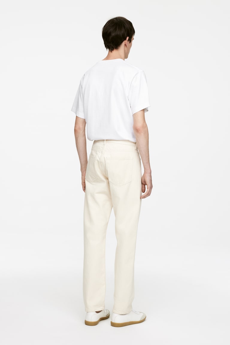 H&M Vaqueros Straight Loose Fit OCEAN - Crudo - HOMBRE