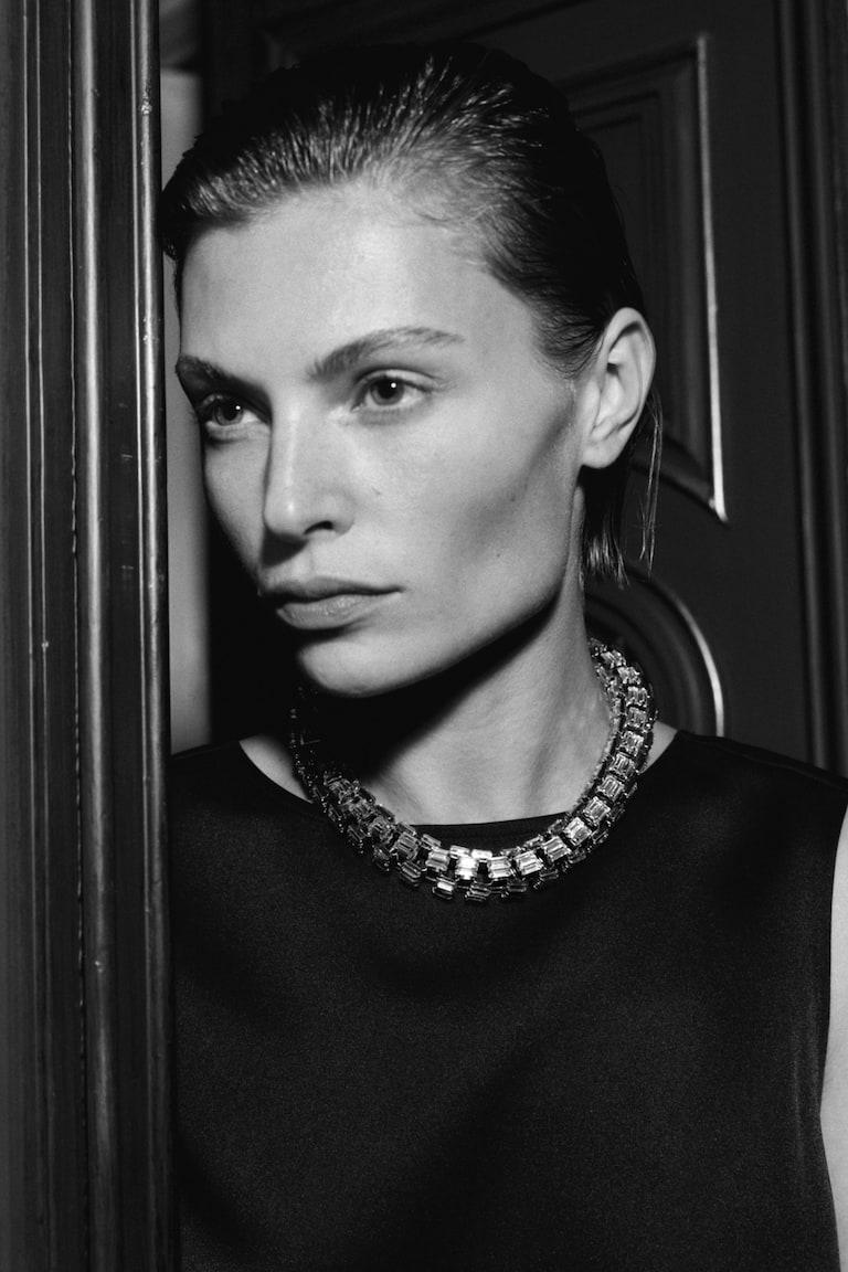 H&M Vestido Con Espalda Escotada - Crema - MUJER