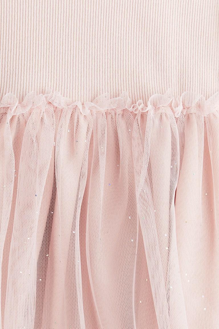 H&M Vestido Con Falda De Tul - Crema - NIÑOS