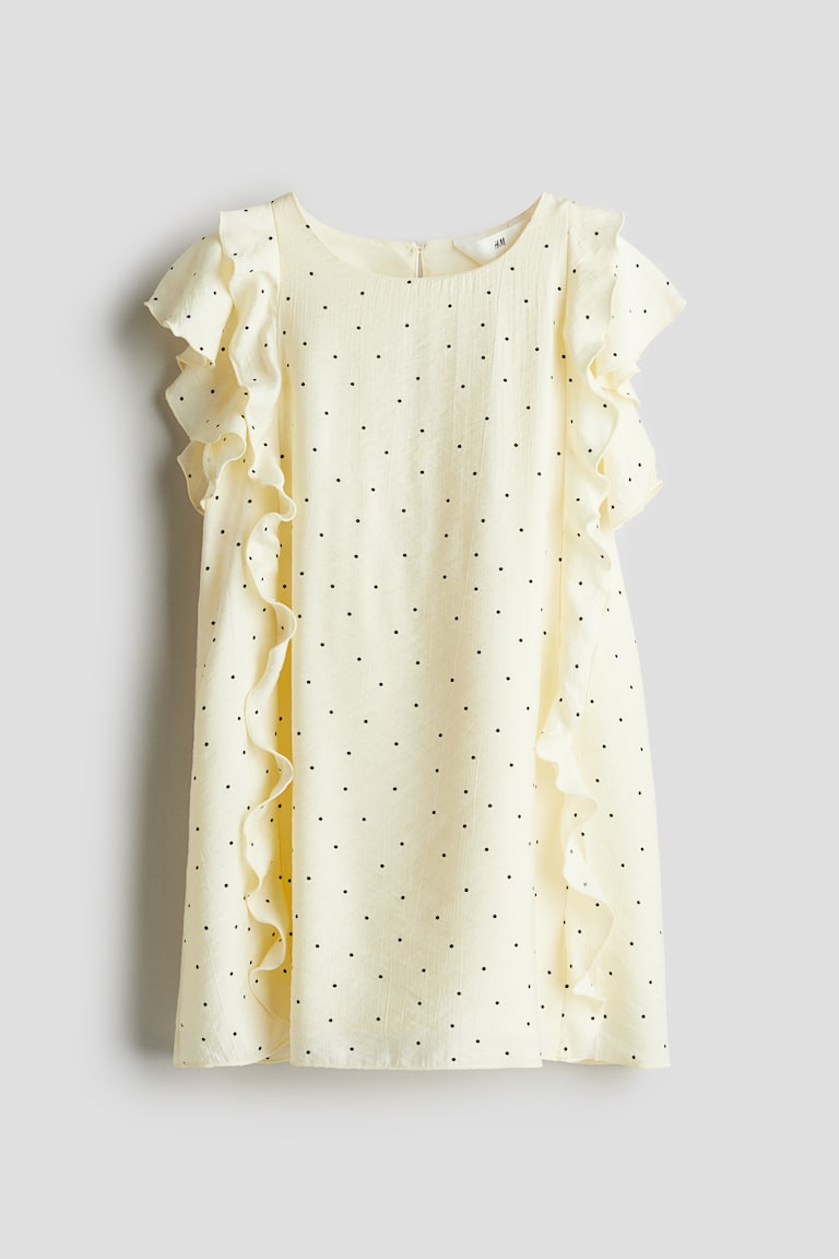 H&M Vestido Con Volantes - Blanco - NIÑOS