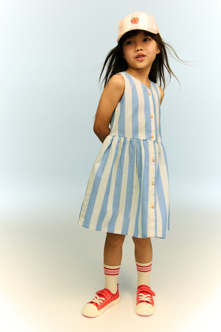H&M Vestido de algodón - Azul claro - NIÑOS