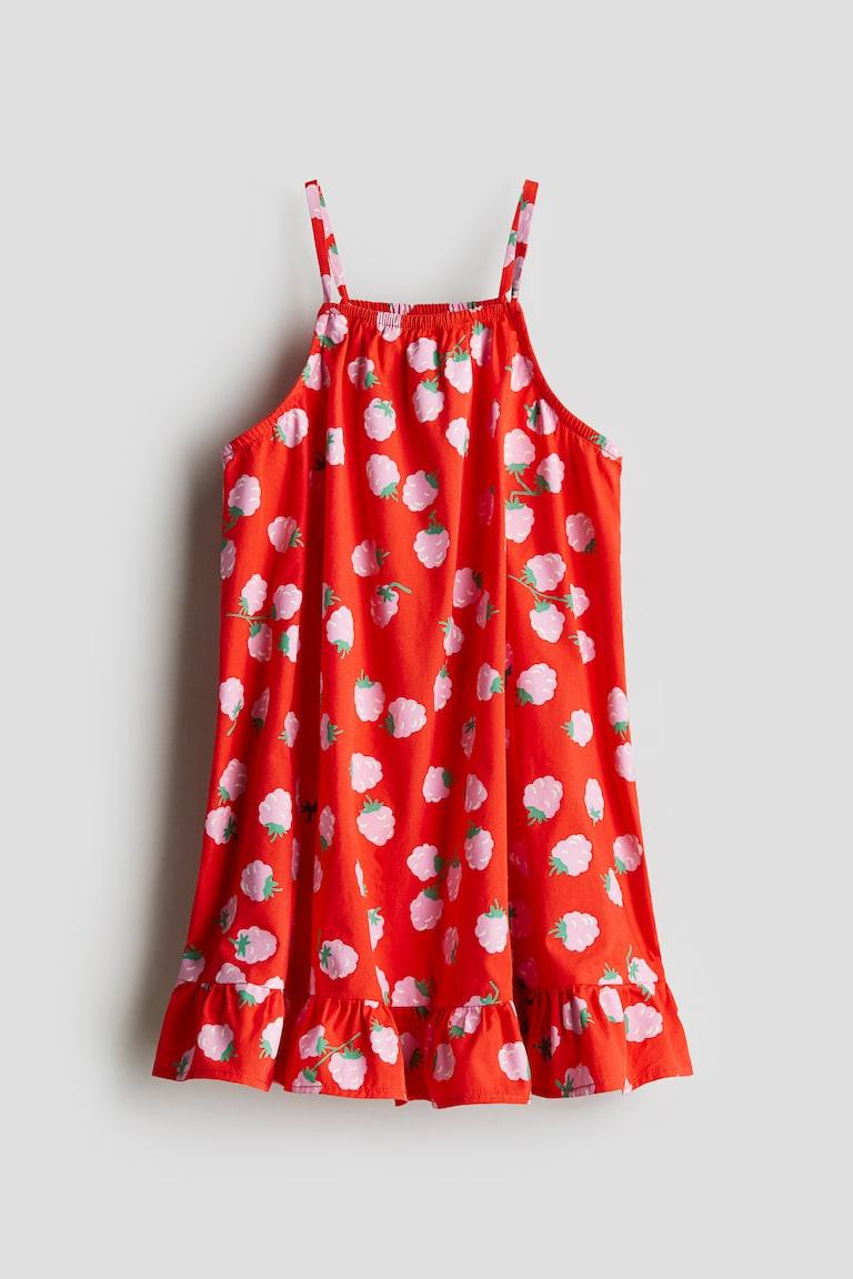H&M Vestido de algodón - Azul claro/Rayas - NIÑOS