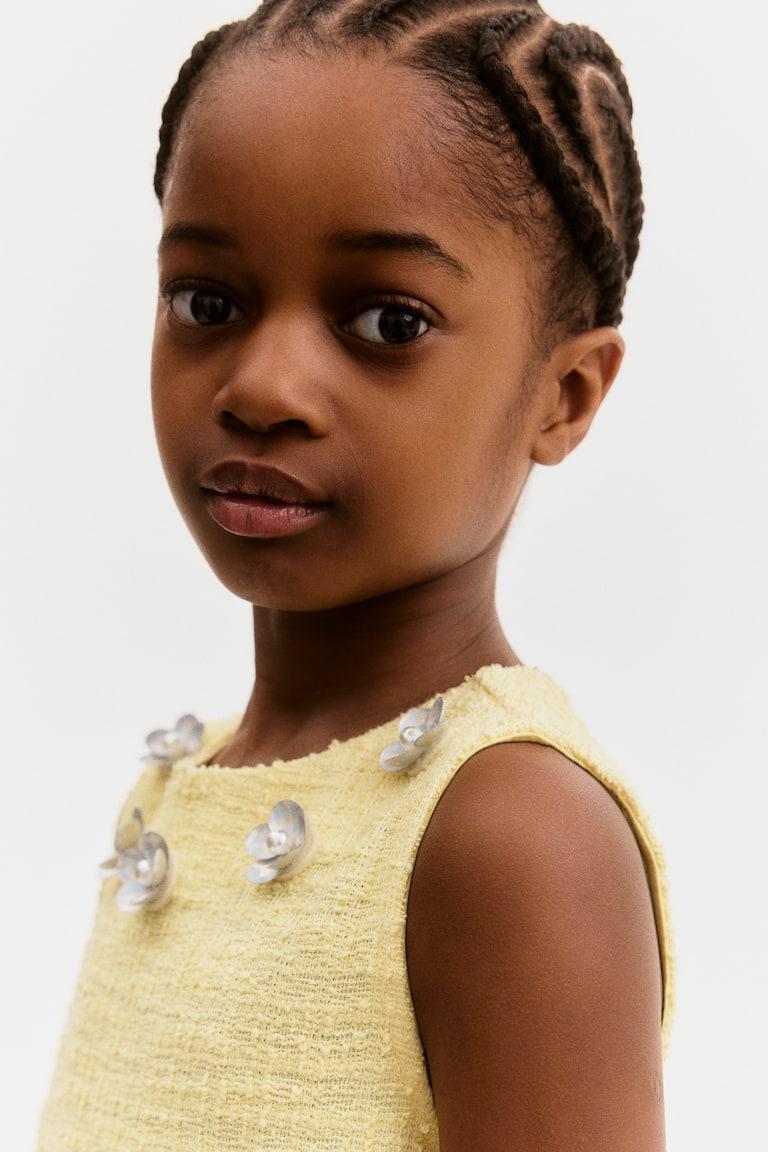 H&M Vestido En Tejido Bouclé - Amarillo - NIÑOS