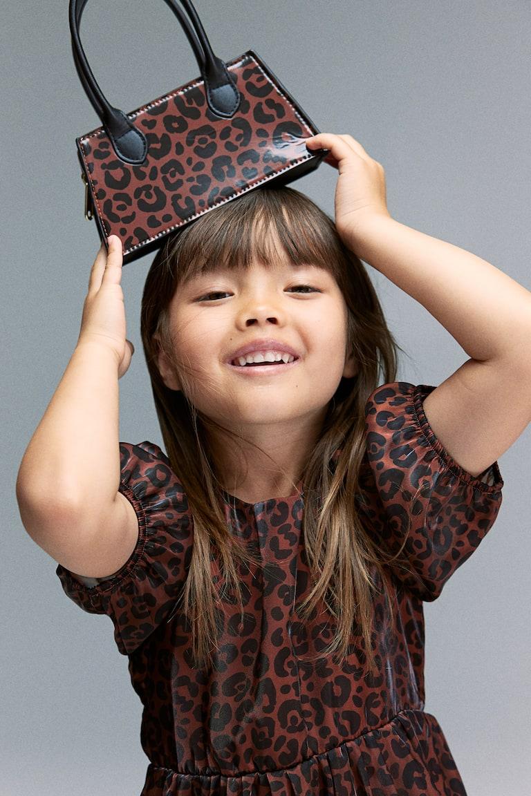 H&M Vestido Estampado De Organza - Amarillo - NIÑOS