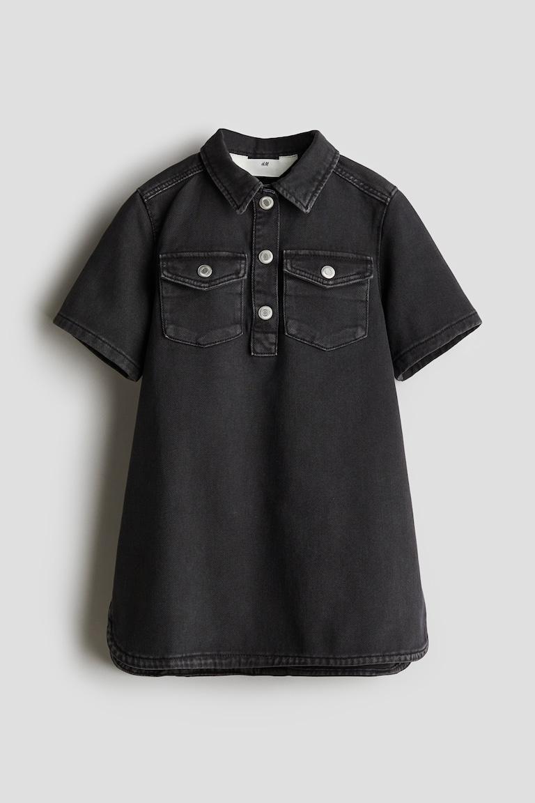 H&M Vestido evasé de sarga - Beige claro - NIÑOS
