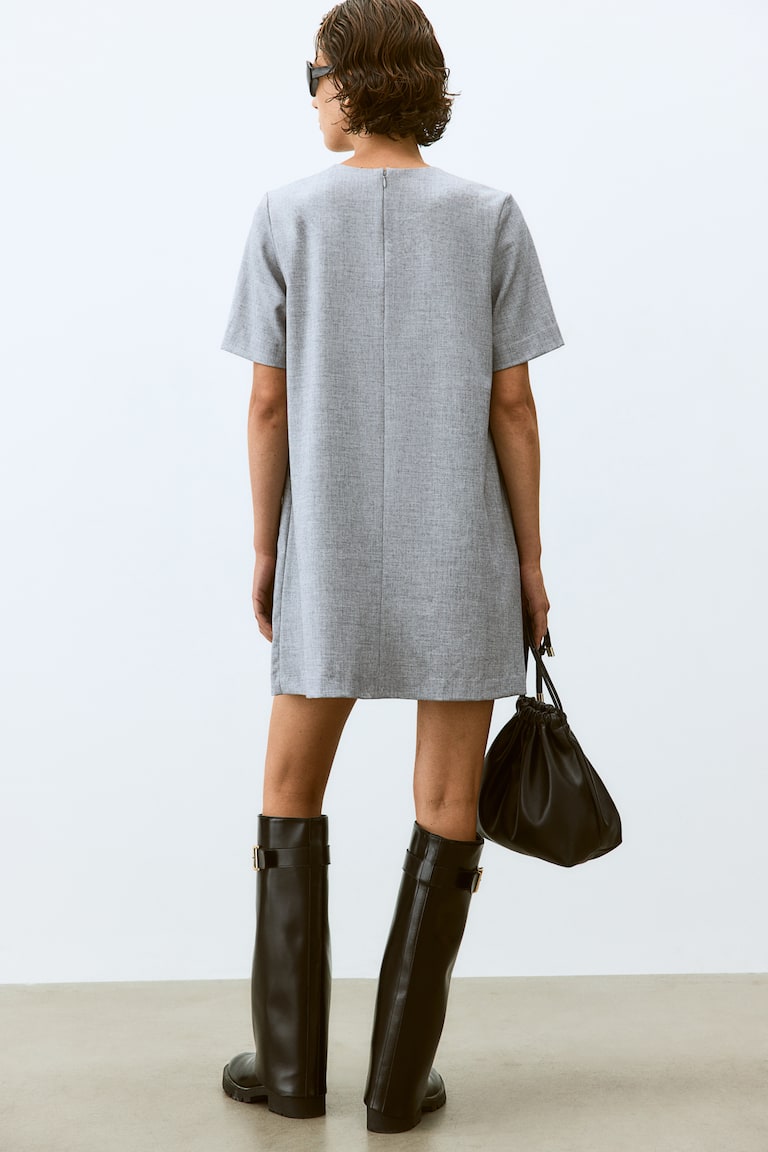 H&M Vestido Evasé - Negro - MUJER