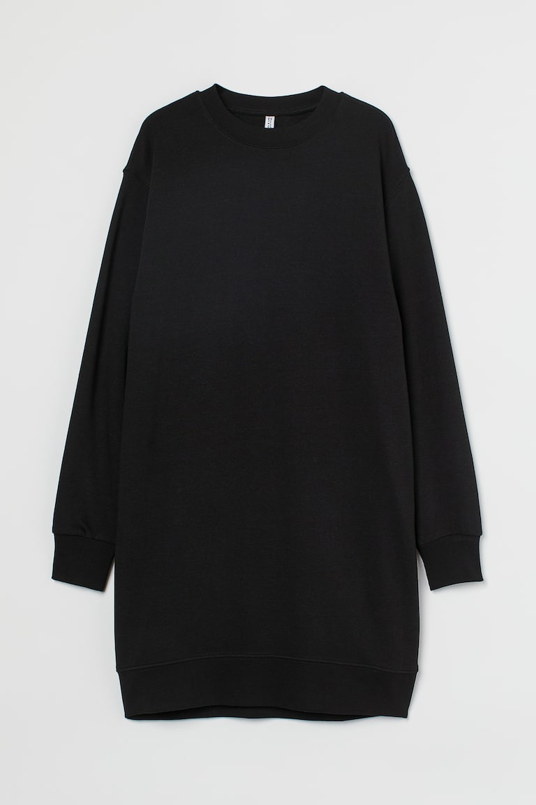H&M Vestido sudadera - Gris claro jaspeado - MUJER