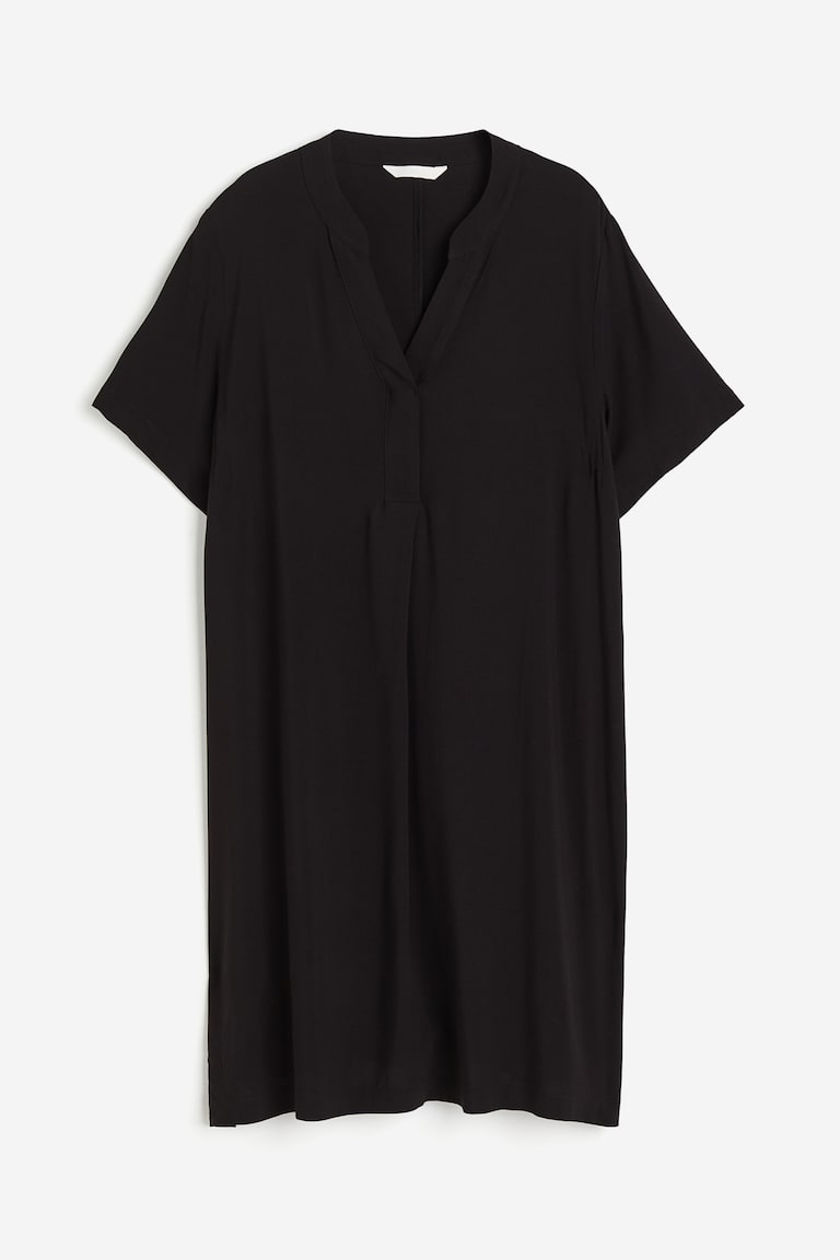 H&M Vestido Túnica De Viscosa - Negro - MUJER