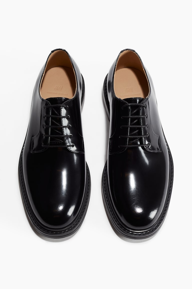 H&M Zapatos Derby De Piel - Negro - HOMBRE