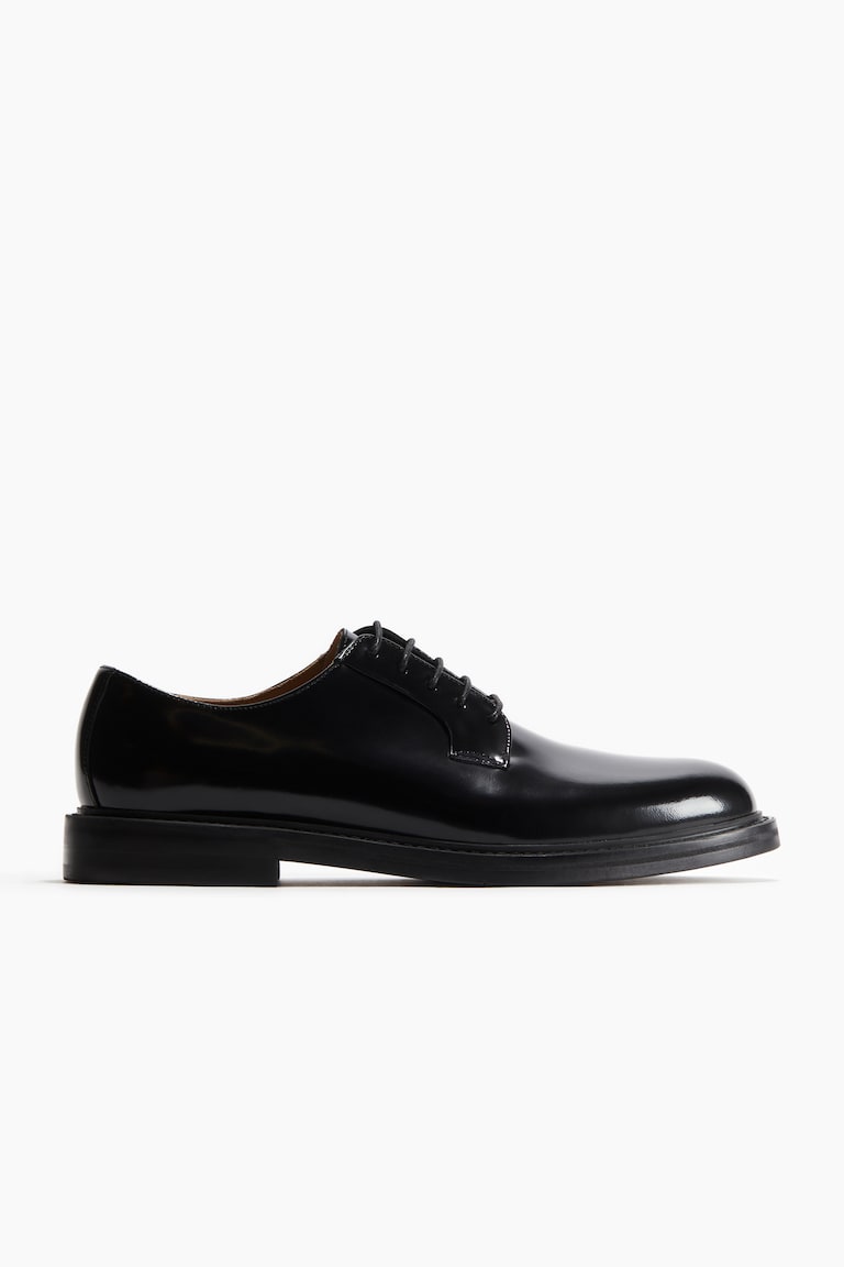 H&M Zapatos Derby de piel - Negro - HOMBRE