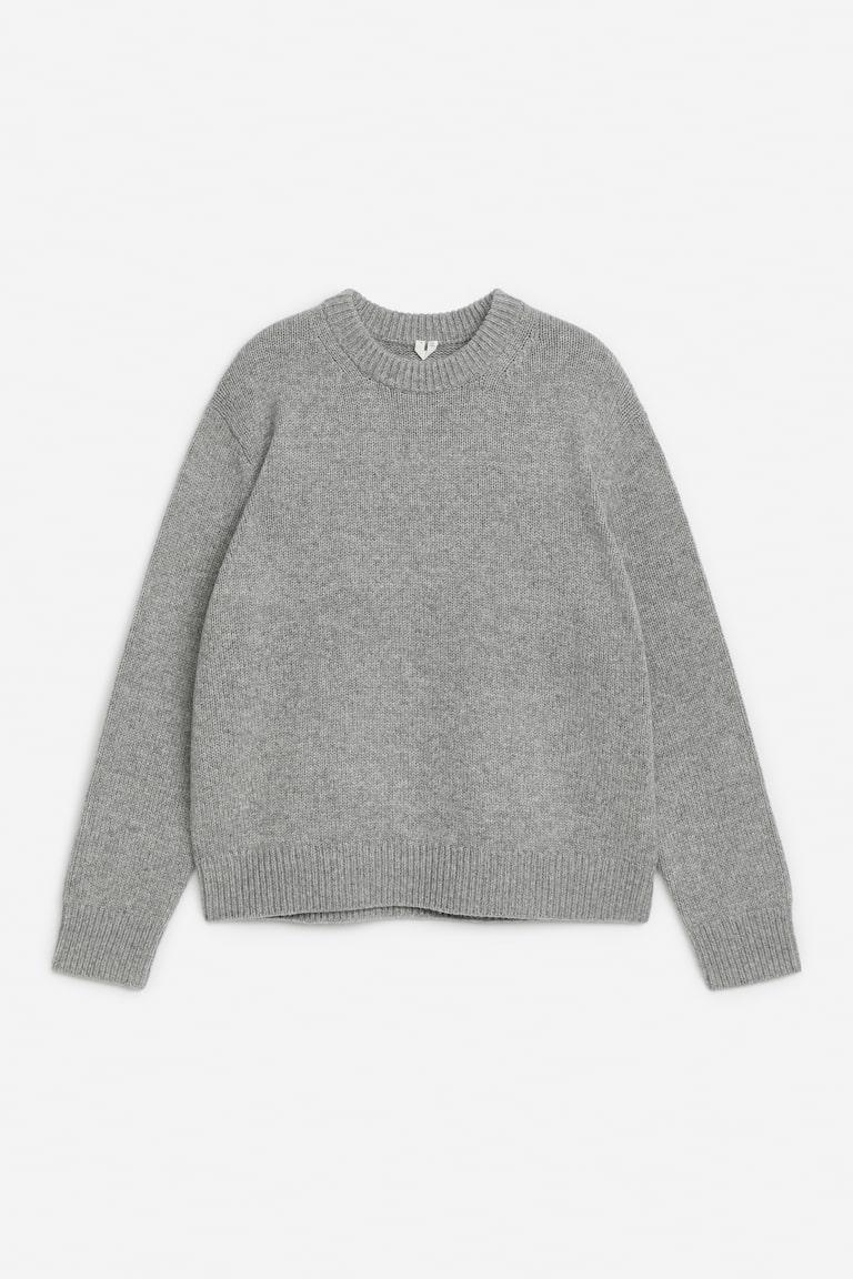 H&M Heavy Knit Wool Blend Jumper - Azul oscuro - HOMBRE