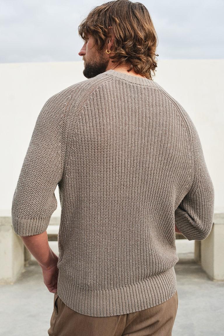 H&M Jersey De Manga Corta Regular Fit - Gris Oscuro - HOMBRE