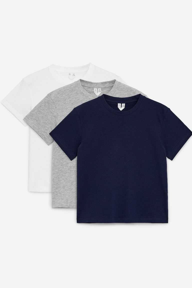 H&M Juego de 3 camisetas con cuello redondo - Blanco - NIÑOS