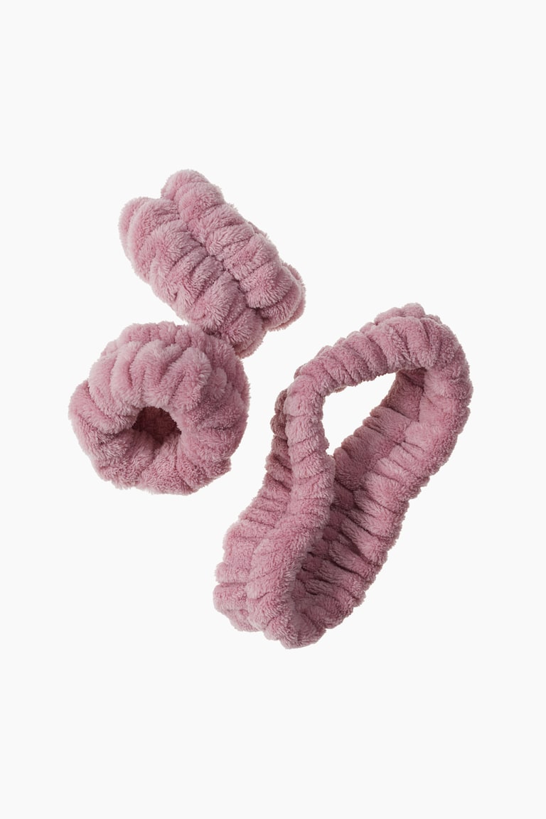 H&M Juego De Diadema Y Muñequeras De Maquillaje - Rosa - Beauty All