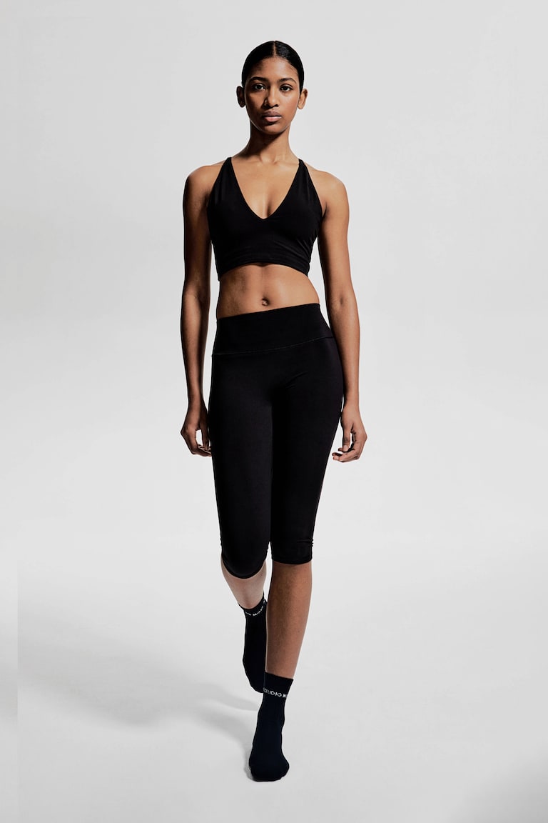 H&M Leggings capri de deporte con SoftMove™ - Negro - MUJER