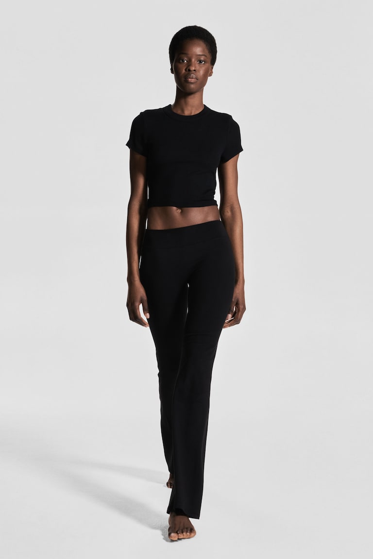 H&M Leggings de deporte de talle bajo con SoftMove™ - Marrón - MUJER