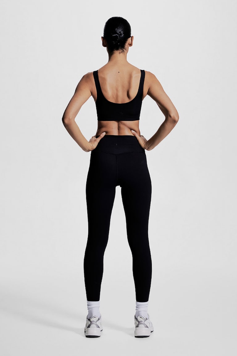 H&M Leggings De Deporte DryMove™ Con Bolsillo - Azul Claro - MUJER