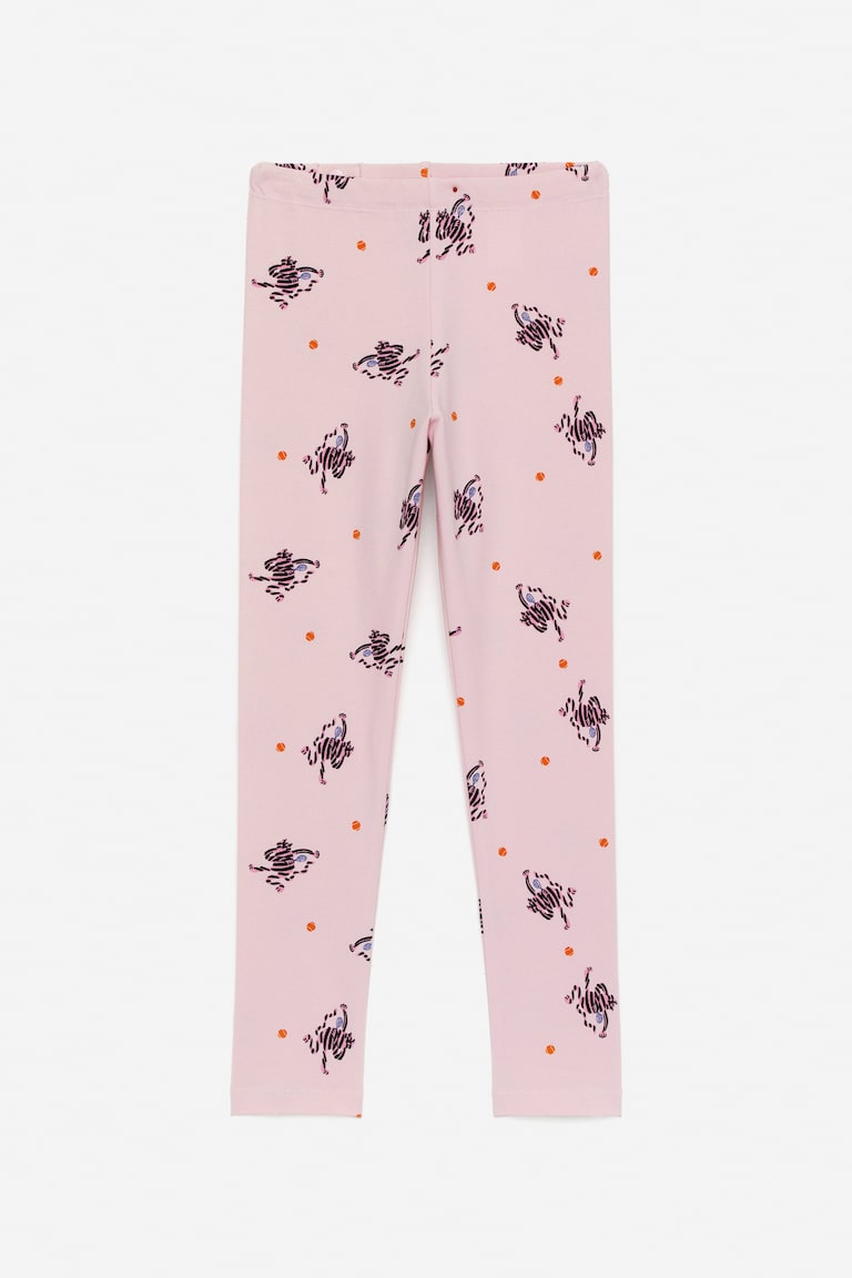 H&M Leggings de punto estampados - Blanco/rojo/floral - NIÑOS